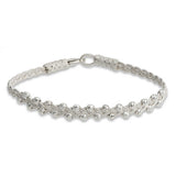 Sterling Silver Kazaziye Braided Bracelet with Beaded Accents