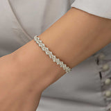 Sterling Silver Kazaziye Braided Bracelet with Beaded Accents