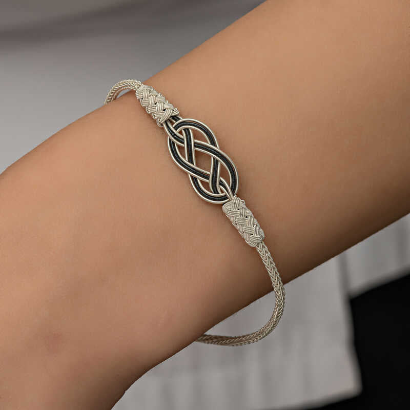Bracelet - Sterling Silver Kazaziye Braided Infinity Knot