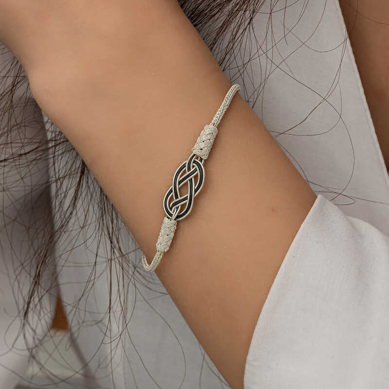 Bracelet - Sterling Silver Kazaziye Braided Infinity Knot