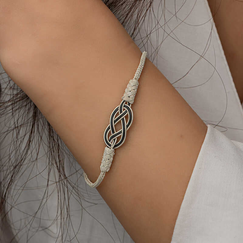 Bracelet - Sterling Silver Kazaziye Braided Infinity Knot