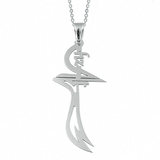 Sterling Silver Zulfiqar Sword Pendant Necklace - Symbolic Islamic Design