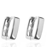 Sterling Silver Huggie Hoop Earrings - Minimalist Sleek Design