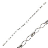 Men's Oxidized Sterling Silver Geometric Link Bracelet