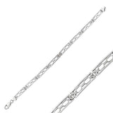 Bracelet - Sterling Silver Geometric Link