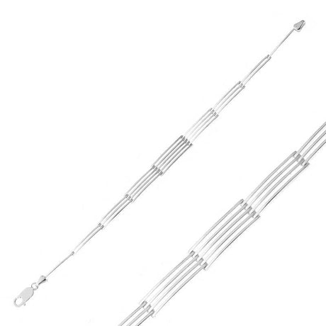 Men's Bracelet - Sterling Silver Sleek Segmented Design