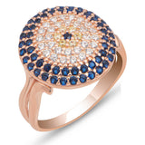 Statement Ring - Rose Gold Plated Evil Eye Zirconia Ring