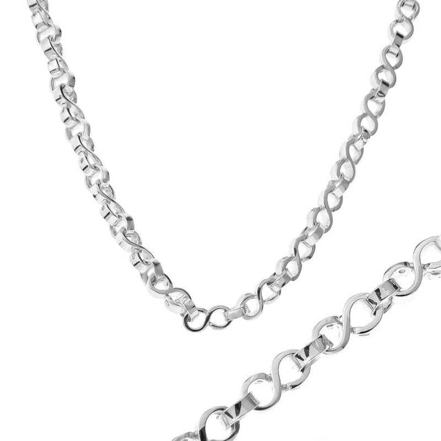 Chain Necklace - Sterling Silver Infinity Link Design