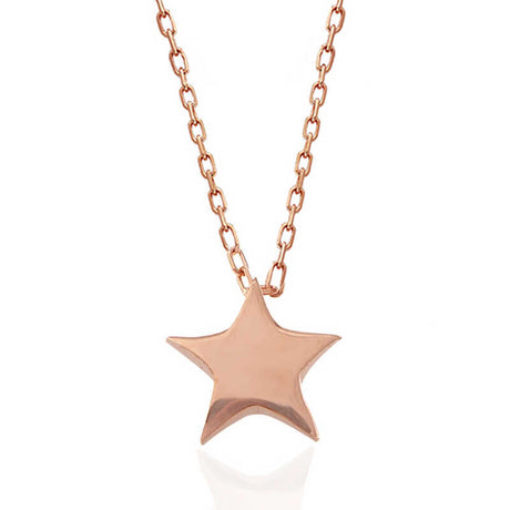 Necklace - Rose Gold Star Pendant Minimalist Design