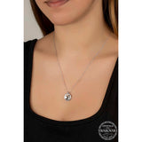 Necklace - Sterling Silver Framed Swarovski Crystal Solitaire