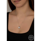Necklace - Elegant Sterling Silver Swarovski Crystal Pendant
