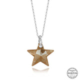 Sterling Silver Necklace - Sparkling Swarovski Crystal Star