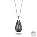 Necklace - Sterling Silver Dainty Teardrop Swarovski Crystal Pendant