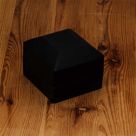 Light-Up Black Velvet Ring Box - Elegant LED Proposal Display