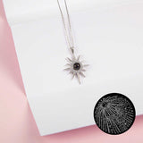 Sterling Silver Projection Necklace - Sparkling North Star