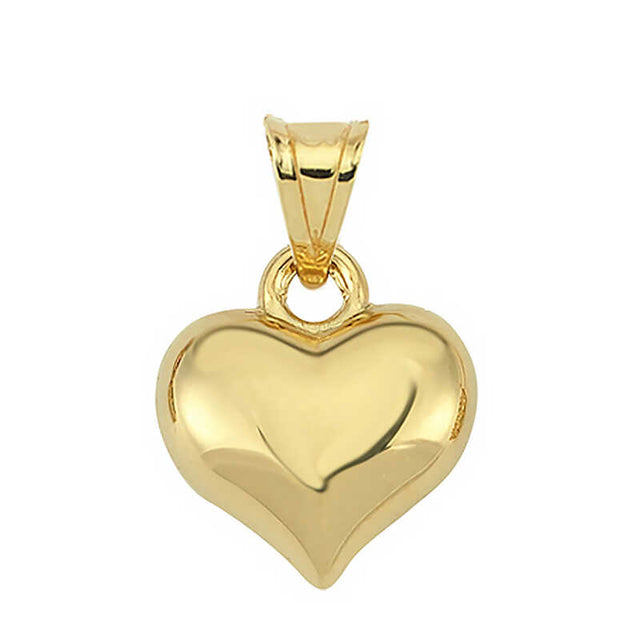 Pendant - Gold-Tone Puffy Heart Charm