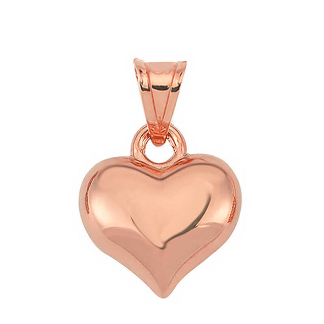 Pendant - Rose Gold Plated Puffy Heart Charm
