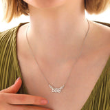 Necklace - Silver-Tone 888 Angel Number Winged Pendant