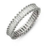 Sterling Silver Baguette Eternity Ring - Full Circle Band