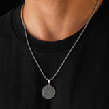 Necklace - Silver-Tone Ayatul Kursi Calligraphy Pendant