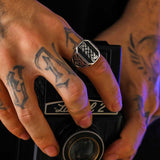 Silver Celtic Knot Men's Statement Ring
