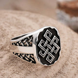 Premium Men's Sterling Silver Knot Design Ring