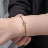 Bracelet - Gold-Plated Sterling Silver Love Knot Bangle