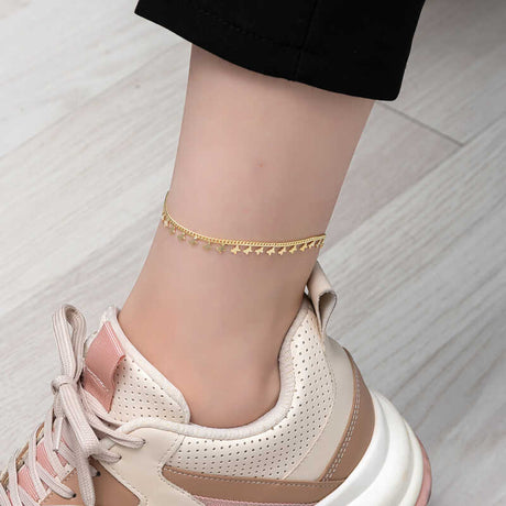 Anklet - Gold-Tone Dainty Butterfly Charm