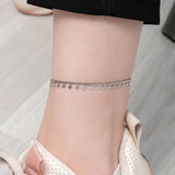 Sterling Silver - Dainty Butterfly Charm Anklet for Women