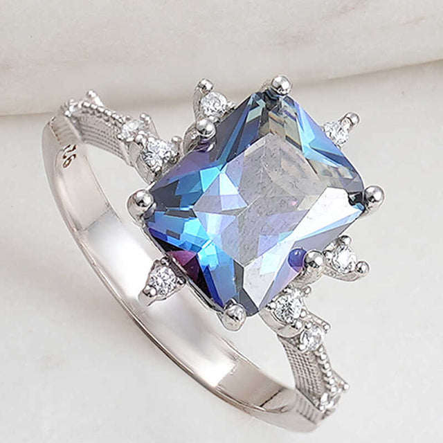 Ring - Sterling Silver Iridescent Zircon Statement Design