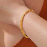 Gold Plated Oval Link Bracelet - Shimmering Chain Design