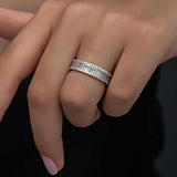 Sterling Silver Eternity Ring - Baguette & Round Cut Sparkle Band