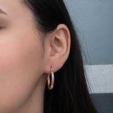 Hoop Earrings - Rose Gold-Tone Twisted Everyday Style