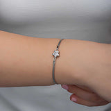 Bracelet - Sterling Silver White Zircon Star Charm Adjustable