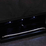 Tennis Style Bracelet - Dazzling White Stone Silver-Tone Elegance