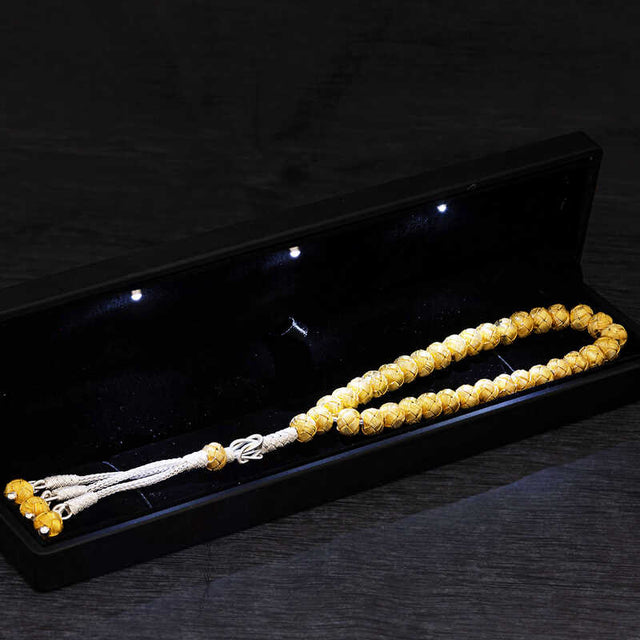 Luxury Prayer Beads - Gold-Plated Trabzon Kazaziye Tesbih