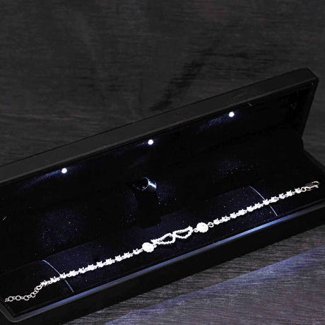 Sterling Silver Angel Wing & CZ Tennis Style Bracelet