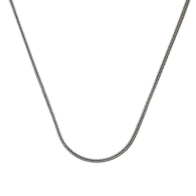 Elegant Sterling Silver Foxtail Necklace Chain