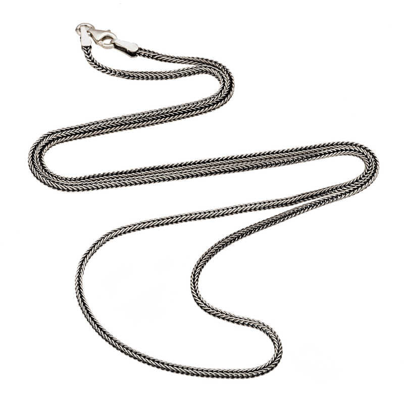 Elegant Sterling Silver Foxtail Necklace Chain