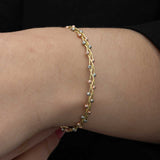 Armband – Goldfarbene, filigrane Multi-Ton Dorika Perlen mit gedrehtem Design