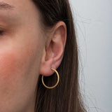 Hoop Earrings - Gold-Plated Sterling Silver Textured Design