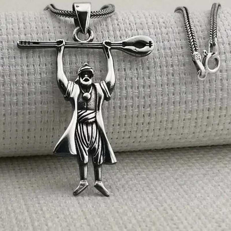 Men's Necklace - Sterling Silver Pir Sultan Abdal Cultural Pendant