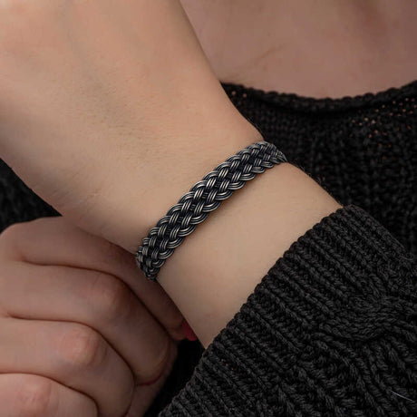 Sterling Silver Kazaziye Braided Bracelet - Intricate Handcrafted Design