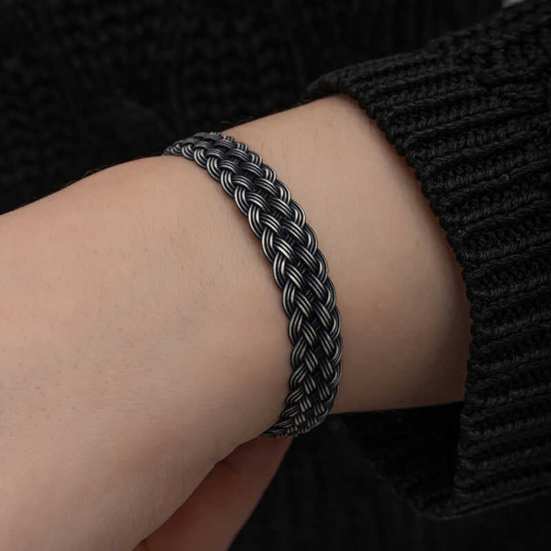Armband van sterling zilver met Kazaziye vlechtwerk - Fijn handgemaakt ontwerp