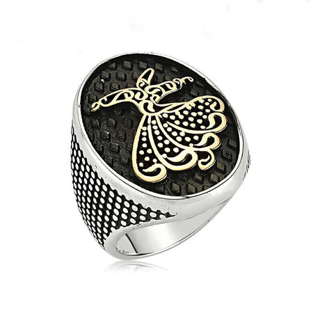 Premium Sterling Silver Whirling Dervish Men's Ring