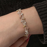 Sterling Silver - Multi-Tone Shimmering Bead Chain Bracelet