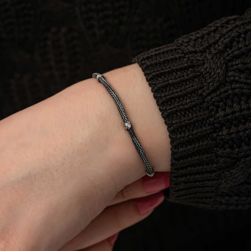 Sterling Silver Braided Bracelet - Artisan Kazaziye Weave