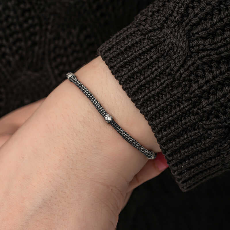 Sterling Silver Braided Bracelet - Artisan Kazaziye Weave