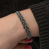 Silver Kazaziye Braided Bracelet - Hand-Woven Artisan Style