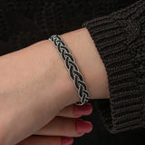 Silver Kazaziye Braided Bracelet - Hand-Woven Artisan Style